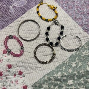 Set of Colorful Beaded Bracelets